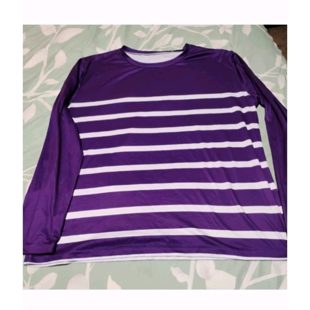Purple Striped Women's Blouse